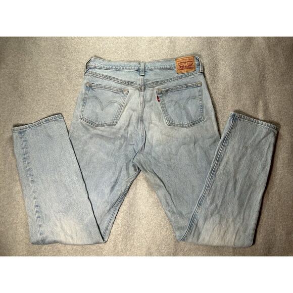 Levis 501 Jeans Women W33 L32 Button Fly Light Blue Denim Slight Taper - Picture 15 of 16